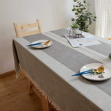 Tablecloths, Embroidery Cloth Washable Cotton Linen Tasselcloth, Anti Fade Wrinkle Free V1237-ZY-528-289