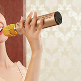 Multifunctional Wireless Bluetooth Karaoke Microphone Gold V1263-JX-6968-3