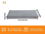 Washable Waterproof Dog Bed Sofa with Removable Cover - Orthopedic Linen Pet Pillow Bed for Small V767-P-XD2236-M-GY