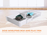 Rooster Farms PVC Dog Whelping Box Play Pen 1.9m x .95m x 0.48m - Birthing Kit V238-SUPDZ-41325231505488