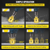Diamond Drills 4PCS Diamond Hole Saw 25/35/50/68mm Tile Hole Saw Kit Vacuum Brazed Diamond Drill V952-JT420355068MMJN3HV0