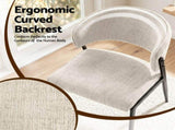 Artiss Dining Chairs Set of 4 Linen Fabric Soft Upholstered Chairs Beige DINC-KJ-7016-BGX4