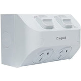 Legrand Aqua Life 240V 10A IP53 Single Pole Surface Mount Switch with A and C Type USB Slot, V1202-V1-LEGWL787USBLG