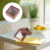 Elegant Walnut Wood Desktop Box with Window Design for Sundries V1370-AZ4-16860