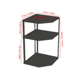 Kitchen Small Corner Shelf Rack Fan Shaped Space Saving Stable Carbon Steel Cookware Stand for Pots V1294-YM0710-3118230294214