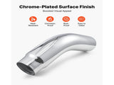 Elbow Exhaust Tip, 127mm Inlet, 152.4mm Outlet, 584mm Overall Length, Chrome Turn Down Exhaust Tip V952-PQWGZWGRK5INWJ6MB001V0