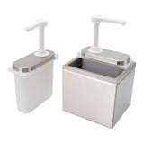 Sauce Dispenser Plastic and Stainless Steel Condiment Pump Station Sauce Dispenser For Kitchen Home V1294-YM0717-3118220188811