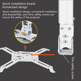 White projector installation extension wall ceiling projection bracket height adjustable projection V1369-AZ3-W-03501