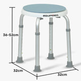Equipmed Shower Chair Bath Stool, with 360-degree Swivel Rotating Seat for Elderly, White/Blue V219-HELSBSEQSS5A