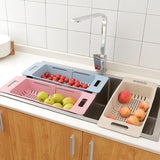 Collapsible Over The Sink Colander Dish Fruit Vegetable Strainer Drainer Basket for Kitchen Set of 3 V1369-AZ3-W-05475