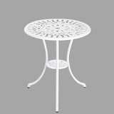 2 Seater Dominique Cast Aluminium Bistro Set V231-CAS-001 WHITE