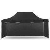 Gazebo Tent Marquee 3x4.5m PopUp Outdoor Wallaroo Black GAZ-POP-3X45-BK