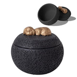 Dog Cat Ashes Urn Portland Cement pet urns for Cats or Small Dogs, Animal Memorial Keepsake Box V1107-137-12767-BLK-CAT