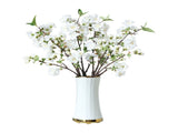 3Pcs Simulated Flower Branches Artificial Blossom Flower Stems for Wedding Home Decoration White V1294-YM0901-241129HL02-1