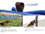 Blue and Khaki Heavy Duty Jute Dog Bite Pillow - Professional Training Tug Toy with 3 Handles for V888-ELOSUNG27864