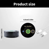USB Desk Air Purifier, Rechargeable Travel Air Cleaner with ABS Texture V1263-JX-4773