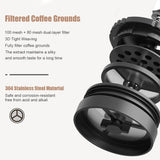 Insulated French Press Pot 320ml Outdoor Travel Portable Stainless Steel Insulated French Press Pot V1263-JX-7370