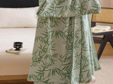 Bamboo Fibre Cooling Blanket Green Bamboo Pattern 150x200cm for Summer Bed and Air Conditioned Rooms V888-ELOSUNG54970-5