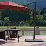Outdoor Patio 4-Piece Cantilever Offset 3M Umbrella Base Stand Weight Water Sand V63-825831