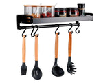 Wall Mounted Spice Rack Organizer Seasoning Jar Bottle Cans Holder Rack Kitchen Utensilswith Rod V1294-YM0901-3118200221112