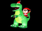 Jingle Jollys Christmas Inflatable Dinosaur 2.5M Illuminated Decorations XMAS-INF-DINO-SAN-8FT