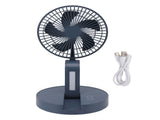 Desktop Folding Fan 3 Speeds USB Rechargeable Punch Free Electric Desktop Oscillating Fan for Home V1294-YM0523-3113220062112