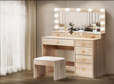 Levede Dressing Table Stool Set Oak VM1022-OA