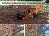 Rotary Cultivator Garden Tool, Tiller & Weeder & Stirrup Hoe Star-shaped rotating tines break up V1107-119-42127