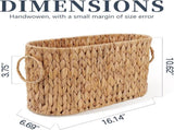 Toilet Paper Storage, Water Hyacinth Toilet Paper Holder for Up to 6 Mega Rolls, Wicker V1258-DP02-F-947