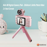 Kids HD Digital Camera Pink - Children's Selfie Photo Video 2.4 Inch Screen V238-SUPDZ-40836312465488