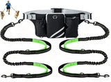 Hands Free Dog Leash Running Belt with Adjustable Bungee Lead, Multi Pocket V888-ELOSUNG57068-3