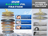 Bath and shower filters - remove 96% of chlorine, lead, and fluoride, suitable safe soft water V1366-AZ2-W-14434