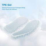 Gray Cooling Gel Seat Cushion - Breathable TPE Honeycomb Car and Office Chair Cushion with Zoned V888-ELOSUNG57596