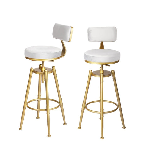 Levede 1x Bar Stools Kitchen Stool Chair White BR1042-WH