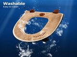 USB Heated Toilet Seat Cover with Capybara Design Soft Plush, Washable, Fast Heating, 5-Level V1341-ZY-69VLM7RR-GREY