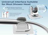 All Shower Head Flow Control Valve with Showerhead Holder, G1/2 Brass Shut-off Valve with V1258-DP02-C-821