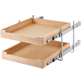 VEVOR 2Tier Pull Out Cabinet Organizer Soft Close Slideout Wood Drawer 17"W x 21"D V952-LCSCTJMS2C204G5H5V0