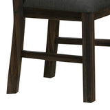 2x Wooden Frame Leatherette in Solid Wood Acacia & Veneer Dining Chairs in Chocolate Colour V43-DC-NOW-CH