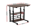 Artiss Laptop Desk Height Adjustable Mobile Workstation Computer Desks 60CM LA-DESK-C-60-2T-OAK