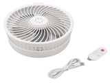Folding Telescopic Fan 4 Speed USB Charging Remote Control Portable Desktop Floor Fan with Light for V1294-YM0715-3113220109911