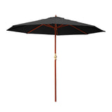 Instahut 3m Outdoor Umbrella Pole Umbrellas Beach Garden Sun Stand Patio Black UMB-POLE-3-H-BK