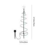 Solar Christmas Tree Lights Outdoor, 8 Lighting Modes Warm White LED Garden Stake Light, Waterproof V1369-AZ3-W-21558