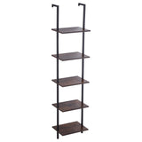 VEVOR Industrial Square Pipe Shelf 5 Tier 40x30x178cm Wall-Mount for Bedroom V952-JSGZWJFGHMBH9PIGIV0