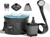 Portable Camping Shower, 6000mAh Rechargeable Outdoor Shower Pump 4 Spray Modes & Speeds, Ipx7 V1107-132-60873-BLK1