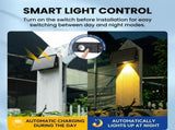 Solar Powered Outdoor Wall Light with Triple-Sided Glow, 5 Lighting Modes, Dusk-to-Dawn Auto On/Off, V1341-ZY-HFQCMN29-12PCS-WARMWHITE