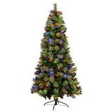 National Tree Company 2.3m Bristle Berry Multicolour Pre-Lit Christmas Tree with 1116 Tips 112_OPBB75