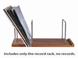 Vinyl Record Storage Holder Adjustable Solid Wood Record Stand for Albums 50-75 LP Vinyl Rack V1294-YM0901-H49311WO