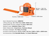 Hydraulic Jack, 12 Ton Capacity, 205-400 mm Lifting Range, Heavy Duty Welded V952-PSQJDCSSDS12CVWP6001V0