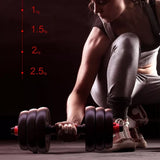 Steel Weightlifting Rod and Dumbbell Handle Set, Fitness Equipment for Strength Training V1369-AZ3-W-13298