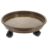 Garden and Patio Rolling Plant Stand Coffee Color with Wheels for Convenient Plant Moving V1366-AZ2-W-18215